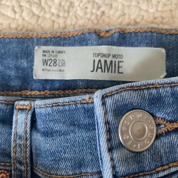 Top shop Jamie Embroidered Jeans - Picture 4 of 4